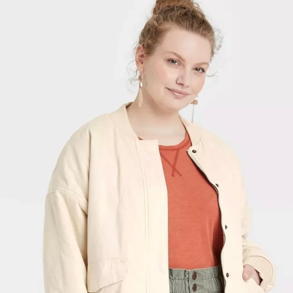 Universal Thread Jackets & Coats Womans Quilted Utility Jacketuniversal Thread Coastal Tan L